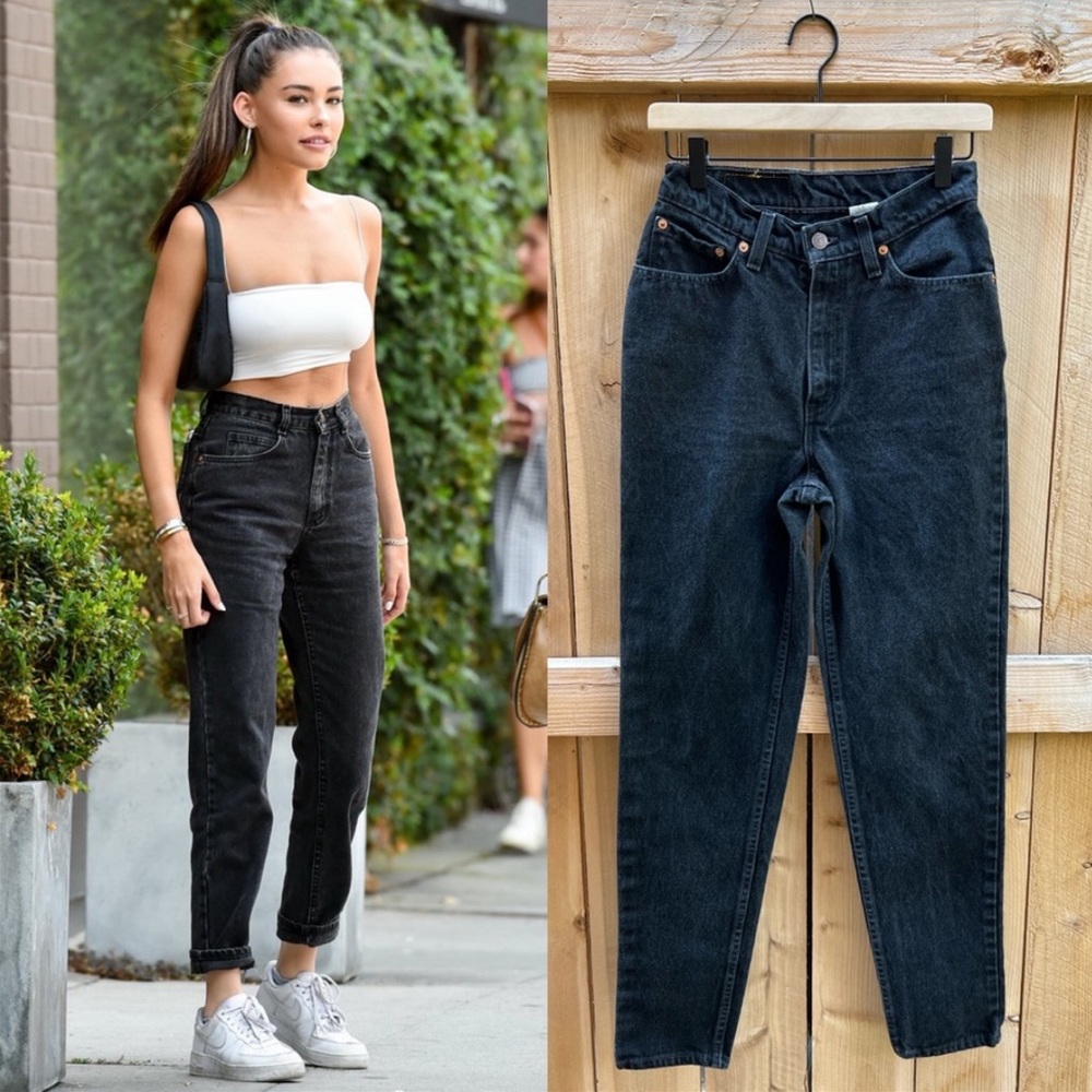 Levi's High Rise Black Mom Jeans 512